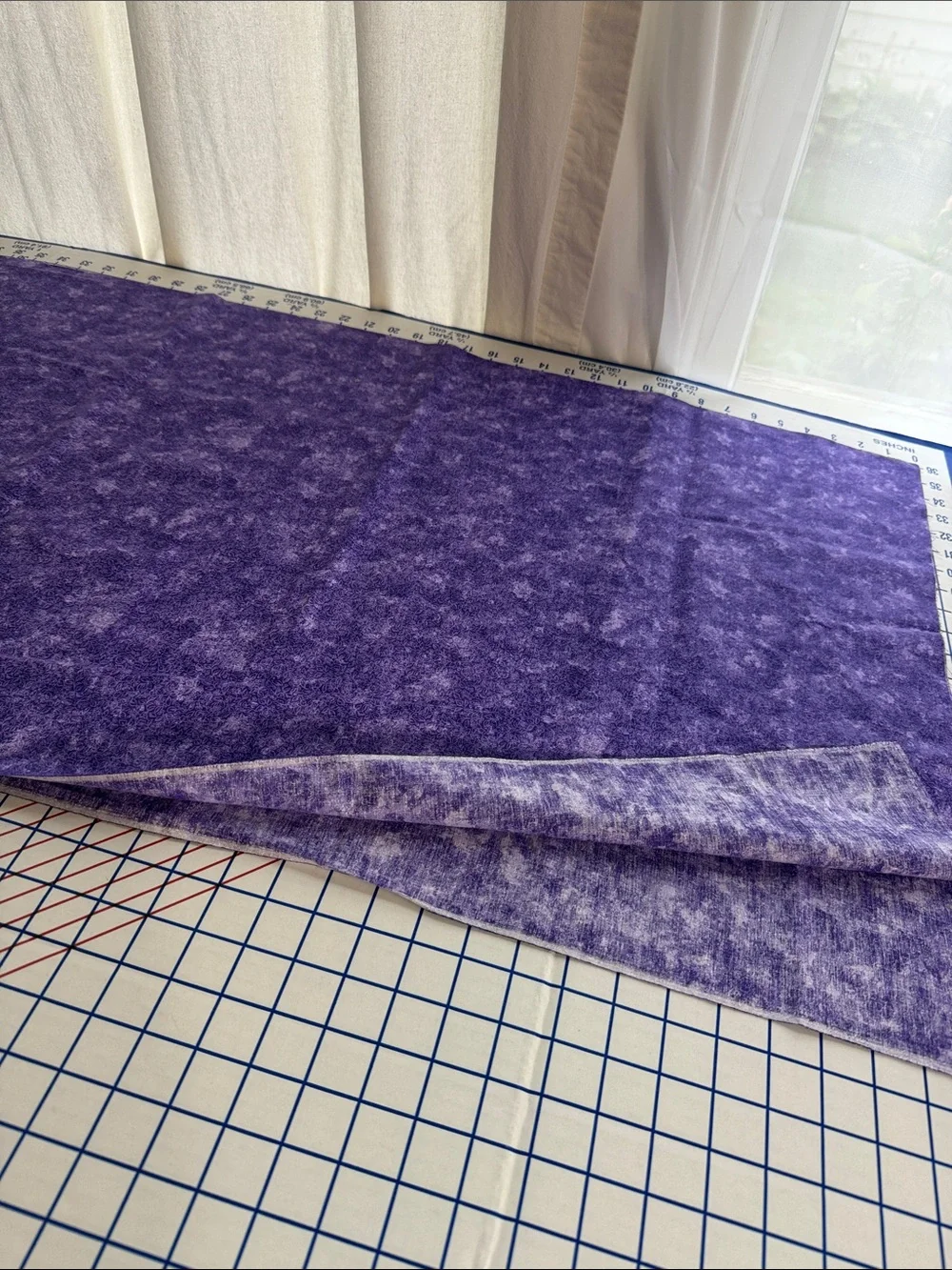 Vintage Purple Tonal Floral Quilting Cotton Fabric 2 Yards x 44